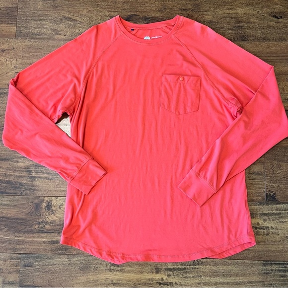ONWARD RESERVE Men’s Sun Shirt Coolcore Performance Long Sleeve Coral Large - Picture 1 of 5